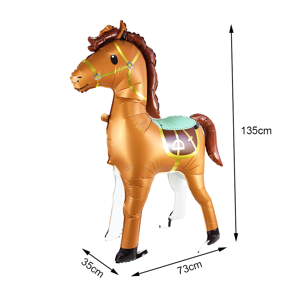 Large Standing Horse Balloon B - Heavy Equipment Birthday Theme ulasan dan harga