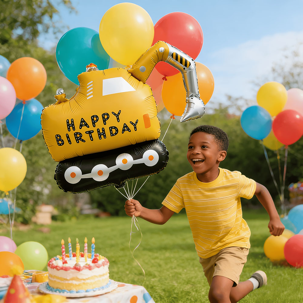 Construction Party Balloon Mat - Heavy Equipment Birthday Theme ulasan dan harga