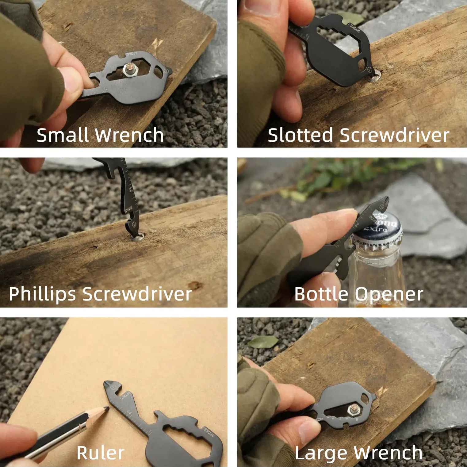 1/2Pcs Mini Multifunctional Ke - Heavy Equipment Key Ring ulasan dan harga