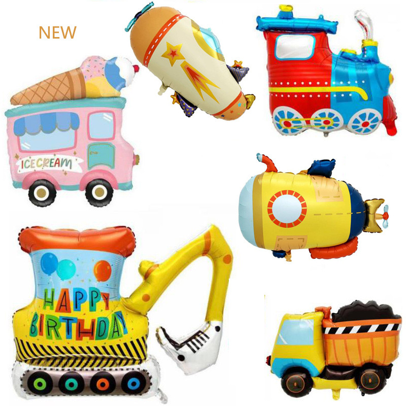New matte cartoon car, airplan - Heavy Equipment Birthday Theme ulasan dan harga