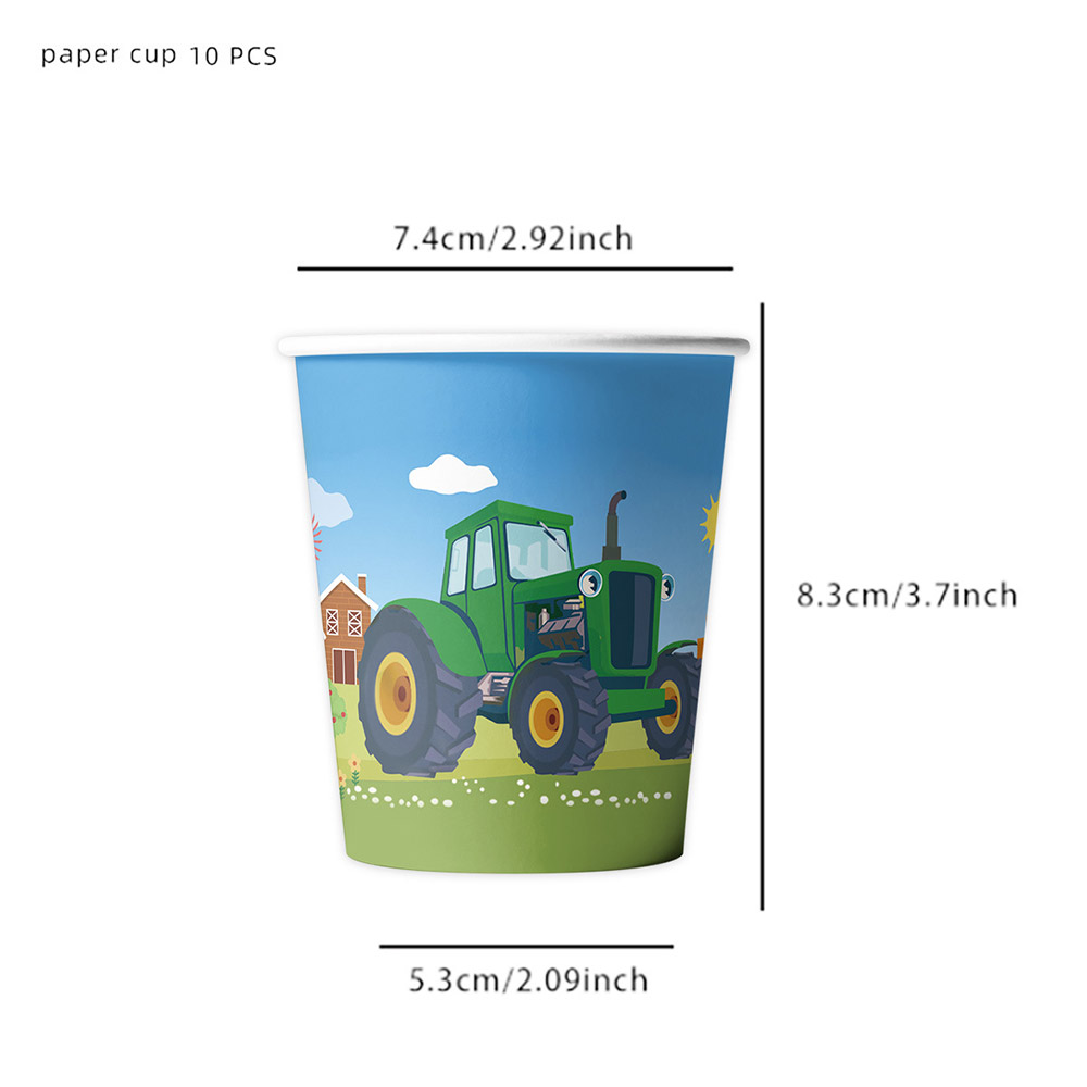 Green Farm Tractor Birthday Pa - Heavy Equipment Birthday Theme ulasan dan harga