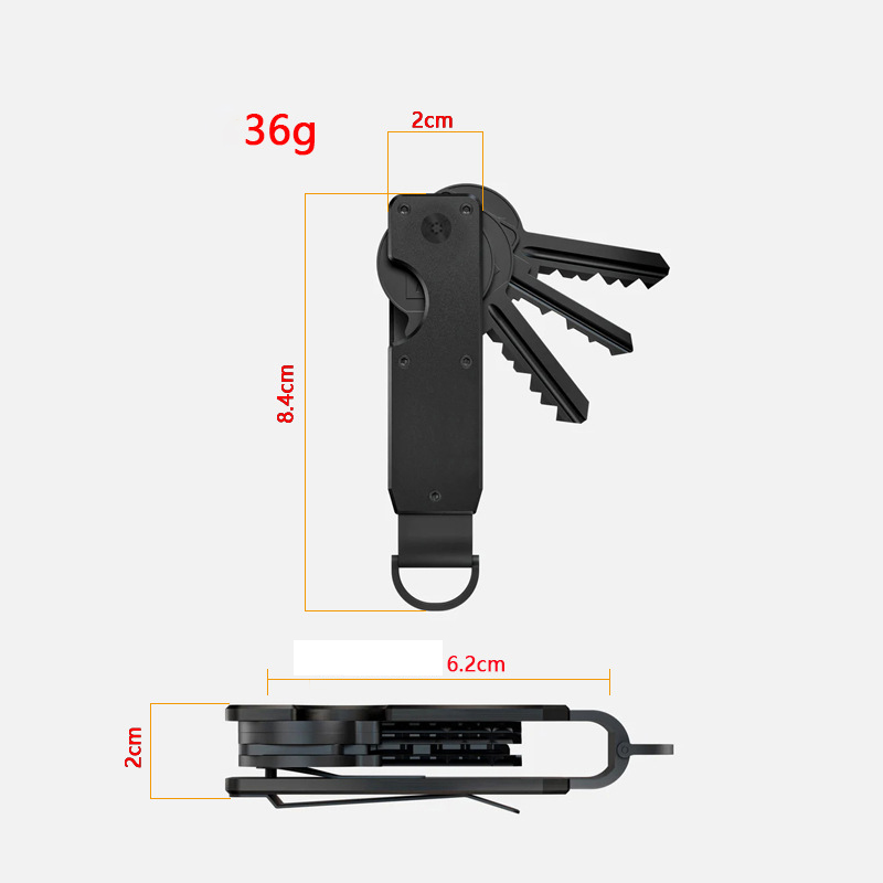 1PC Aluminum Alloy Key Organiz - Heavy Equipment Key Ring ulasan dan harga